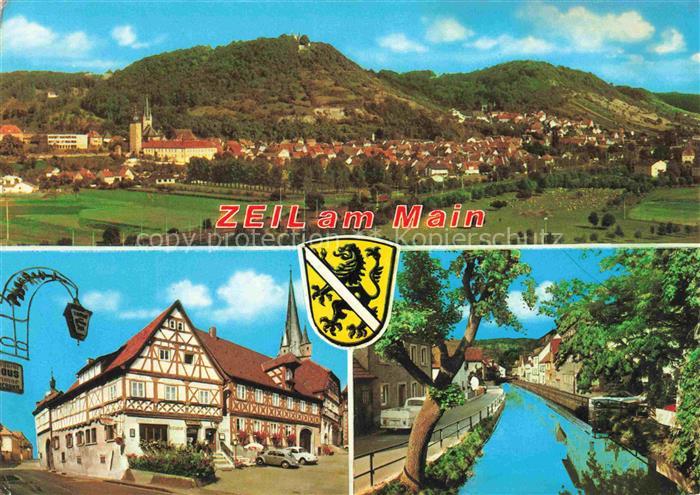 Zeil Main Hassberge Bayern Panorama Gaststaette Kanal