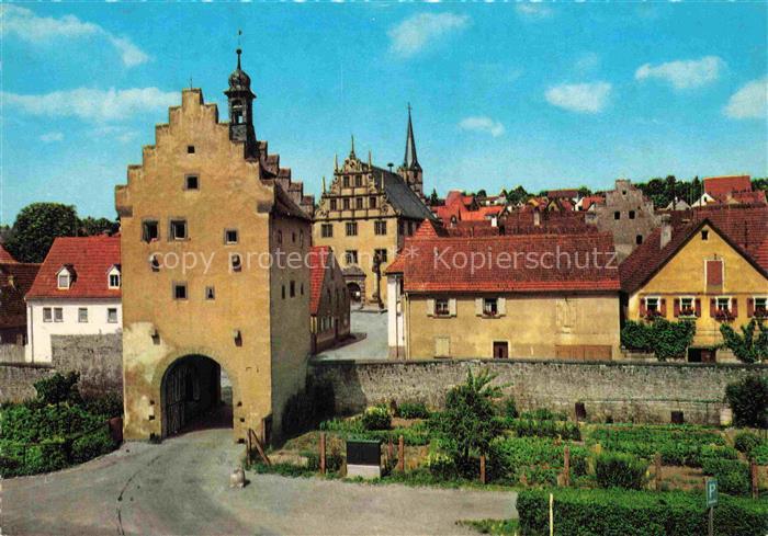 Sulzfeld Main Oberer Maintorturm mit Rathaus
