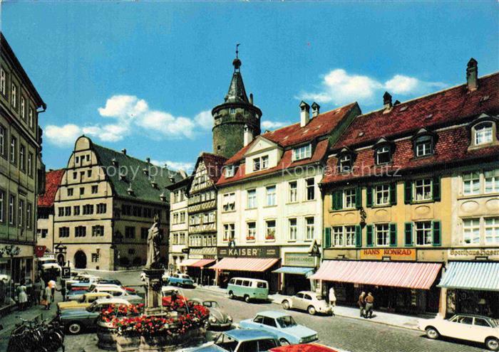 Kitzingen Main Marktplatz mit Rathaus