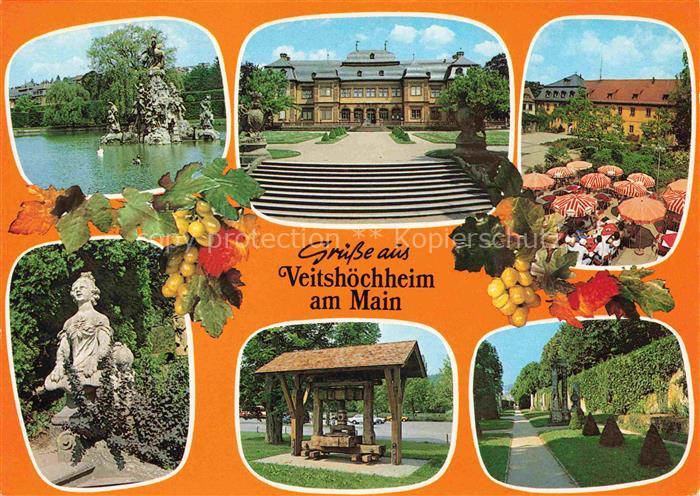 Veitshoechheim Wuerzburg Bayern Mainpartie Schloss Park Eingang