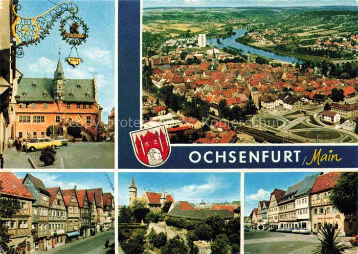 Ochsenfurt Main Rathaus Fliegeraufnahme Ortspartien