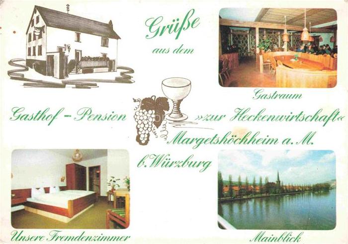 Margetshoechheim Wuerzburg Bayern Gasthof Zur Heckenwirtschaft Gastraum Zimmer S