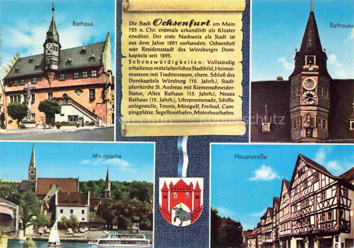 Ochsenfurt Main Rathaus Mainpartie Hauptstrasse