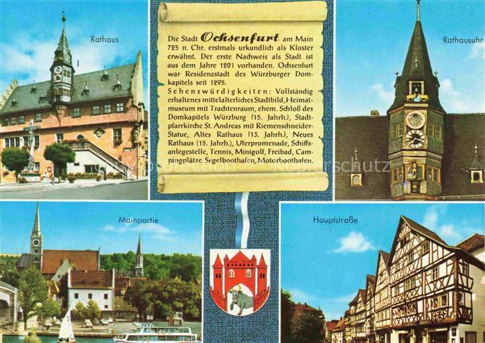 Ochsenfurt Main Rathaus Mainpartie Hauptstrasse