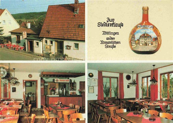 Roettingen  Unterfranken Gasthaus Zur Siedlerklause Gastraeume