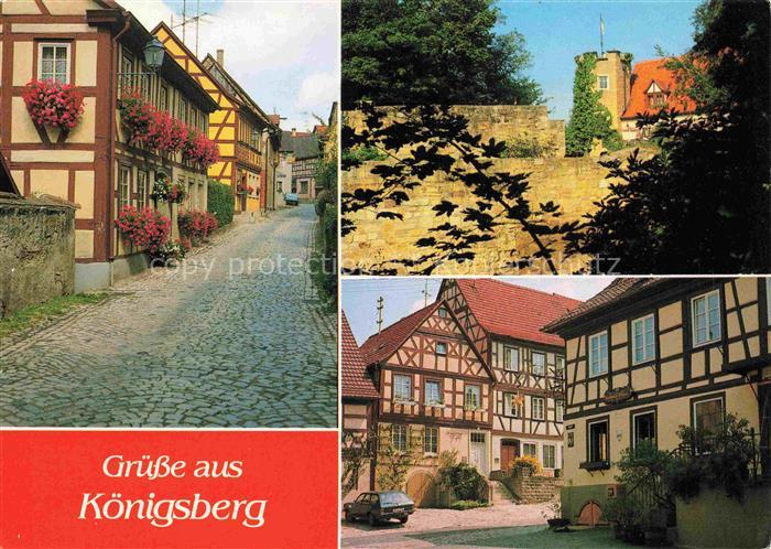 Koenigsberg Bayern Gasse Stadtmauer Fachwerkhaeuser