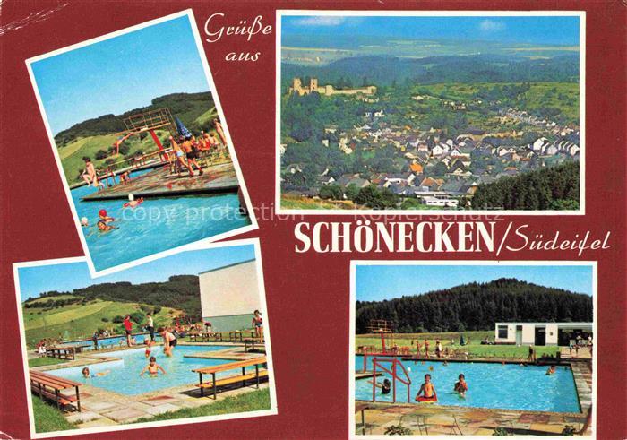 Schoenecken Fliegeraufnahme Schwimmbad Hallenbad