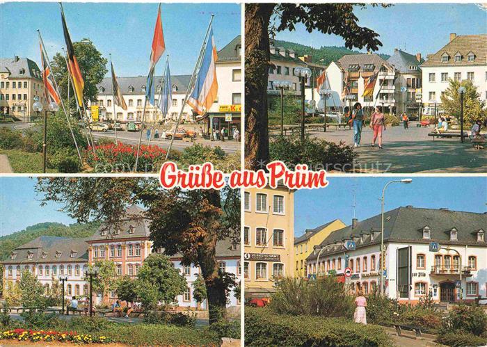 Pruem Eifel Rheinland-Pfalz Stadtplatz Teilansichten