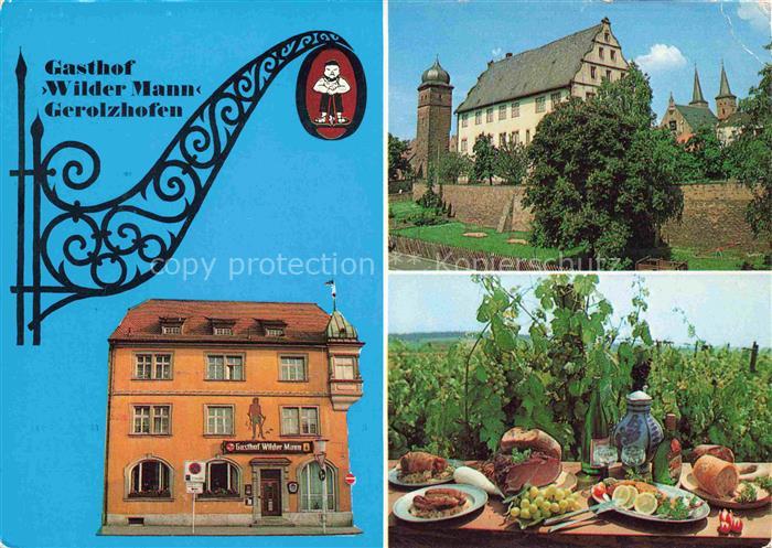 Gerolzhofen Gasthof Wilder Mann Festtafel Park