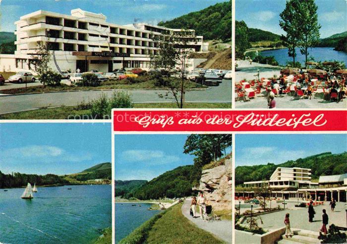 Biersdorf See Eifelkreis Sporthotel Suedeifel mit Marktplatz am Stausee Bitburg