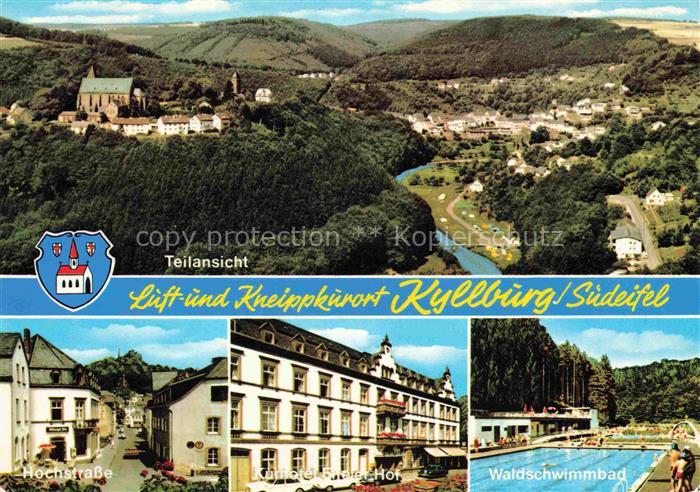 Kyllburg Eifelkreis Rheinland-Pfalz Fliegeraufnahme Hochstrasse Kurhotel Eifelde