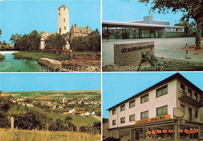 Rittersdorf Eifel Kirche St Barbara Schule Panorama Edeka Markt