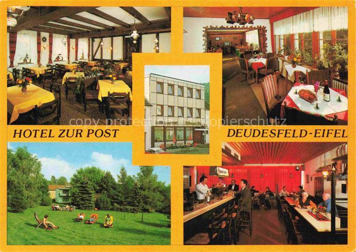 Deudesfeld Hotel zur Post Gastraeume Liegewiese Bar
