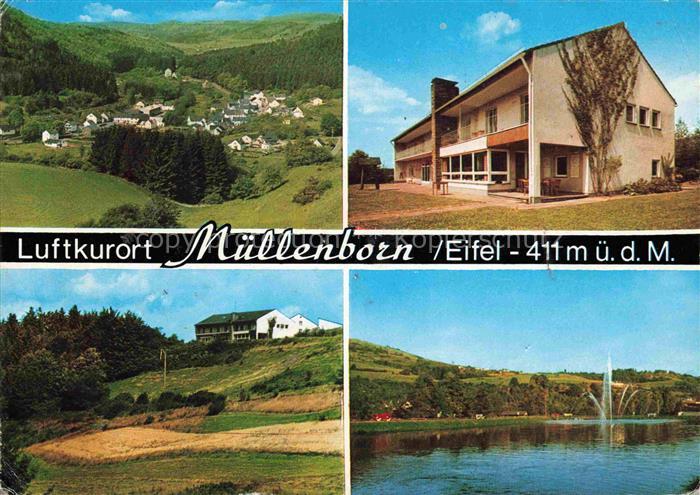 Muellenborn Fliegeraufnahme Wohnhaus Park Fontaene