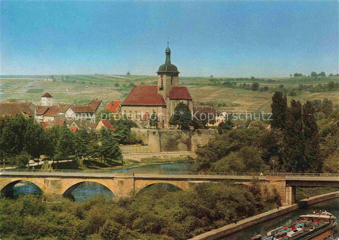 Lauffen  Neckar Heilbronn BW Neckarpartie Kirche