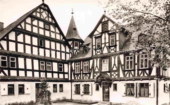 Berleburg Bad NRW Ludwigsburg Denkmalgeschuetztes Gebaeude Fachwerkhaeuser