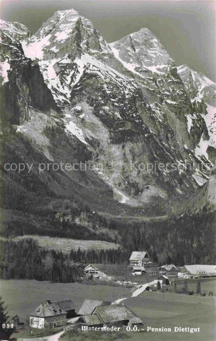 Hinterstoder Steyr-Kirchdorf Oberoesterreich AT Panorama mit Pension Dietlgut Al