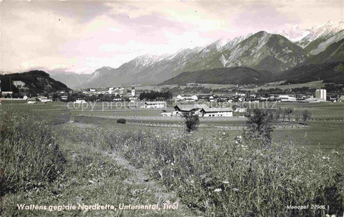 Wattens Fritzens Tirol AT Panorama Blick gegen die Nordkette Unterinntal