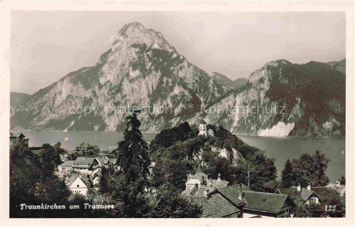 Traunkirchen AT Panorama Traunsee Alpen