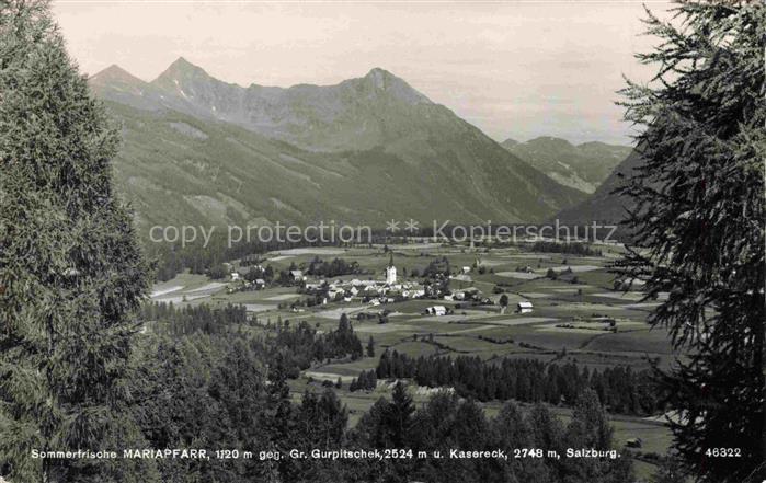 Mariapfarr Lungau AT Panorama Sommerfrische Blick gegen Gurpitscheck und Kaserec