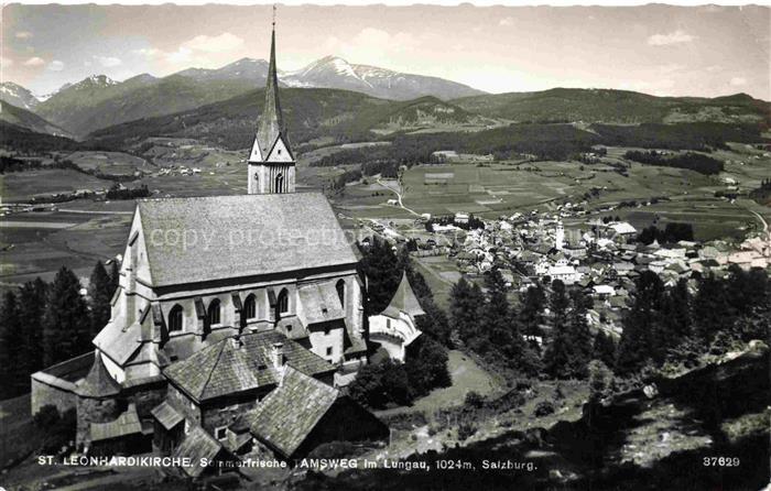Tamsweg Lungau AT St. Leonhardikirche Blick ins Tal