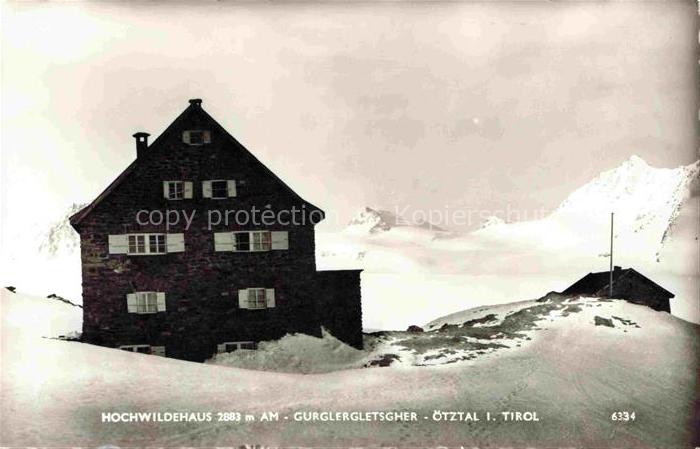 Hochwildehaus 2883m Gurgl Soelden oetztal Tirol AT Berghaus am Gurglergletscher
