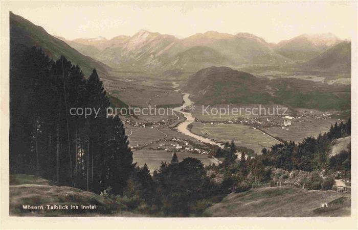 Moesern Telfs Tirol AT Panorama Blick ins Inntal