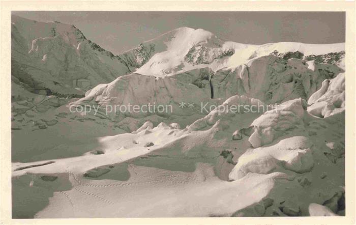 Marzell-Ferner-Gletscher oetztal Tirol AT Gletscherbruch mit Similaun oetztaler