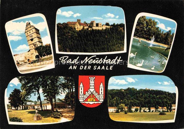 Bad Neustadt Saale Bayern Hohntor Schloss Schwanenteich Kurhaus Panorama