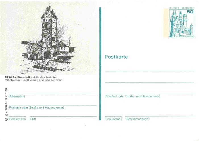 Bad Neustadt Saale Bayern Hohntor Kuenstlerkarte