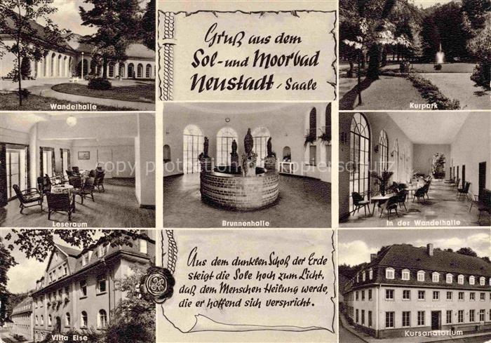 Bad Neustadt Saale Bayern Wandelhalle Kurpark Leseraum Brunnenhalle Villa Else K