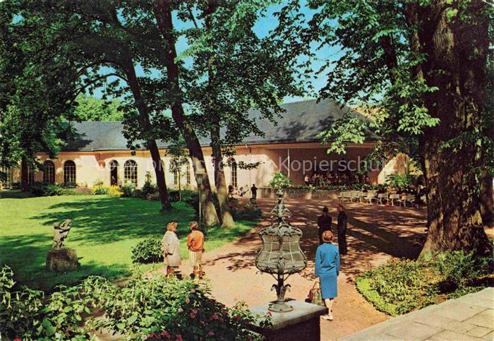 Bad Neustadt Saale Bayern Kurpark mit Wandelhalle