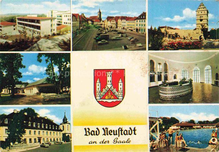 Bad Neustadt Saale Bayern Teilansichten Wandelhalle Freibad Hohntor