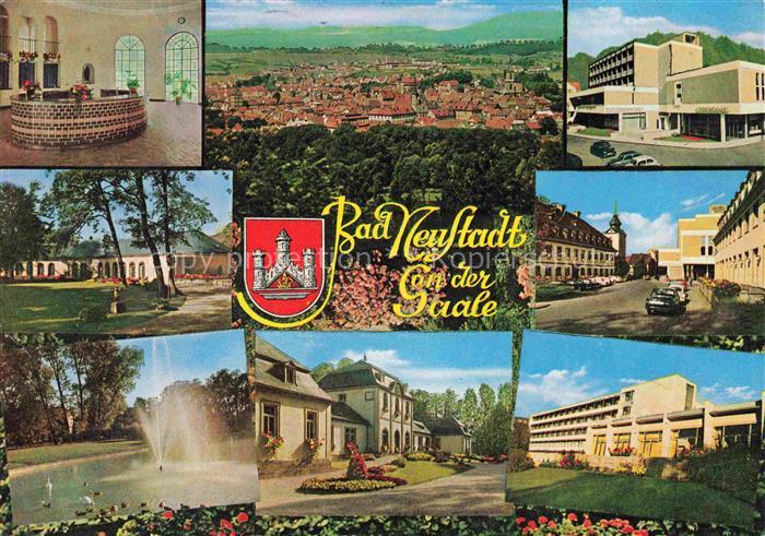 Bad Neustadt Saale Bayern Panorama Wandelhalle Kurpark Sanatorium Kurhotel