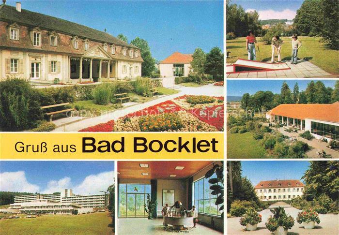 Bad Bocklet Bad Kissingen Bayern Kurhaus Sanatorium Kurpark Brunnenhalle Minigol