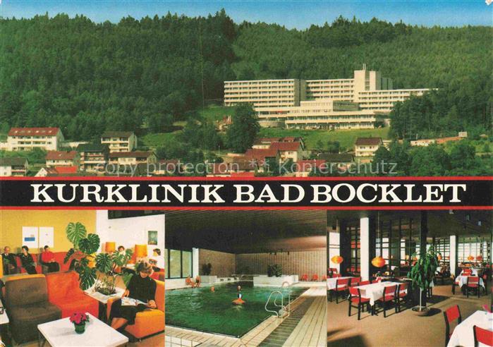 Bad Bocklet Bad Kissingen Bayern Kurklinik Aufenthaltsraum Hallenbad Restaurant