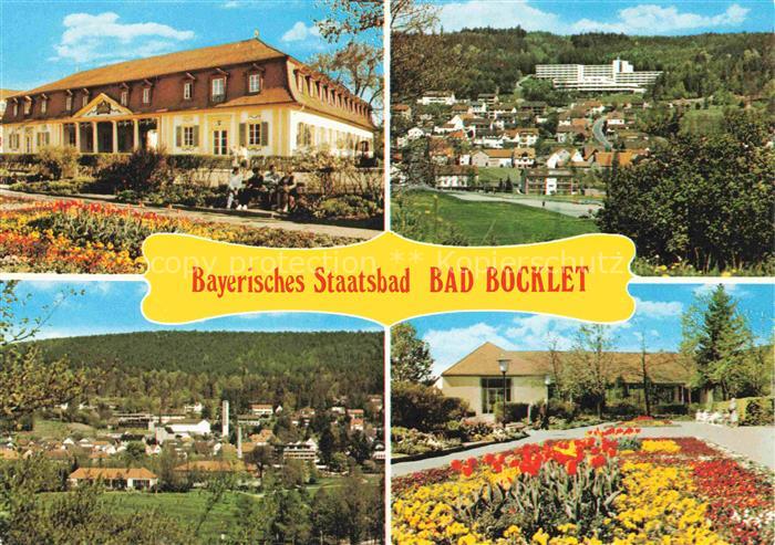 Bad Bocklet Bad Kissingen Bayern Panorama Staatsbad mit Kurklinik Kurpark Kurhot