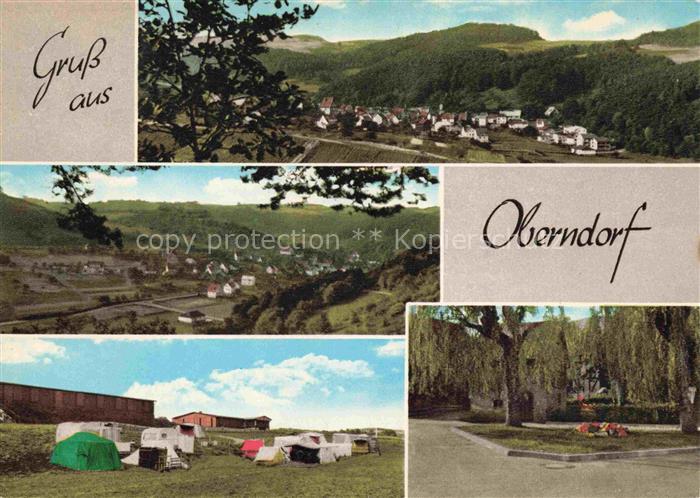 Oberndorf Dillkreis Siegbach Hessen Panorama Campingplatz Ortspartie