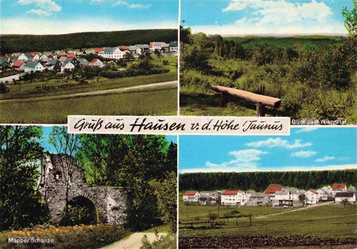 Hausen von der Hoehe Taunus Hessen Teilansichten Landschaftspanorama Wispertal M