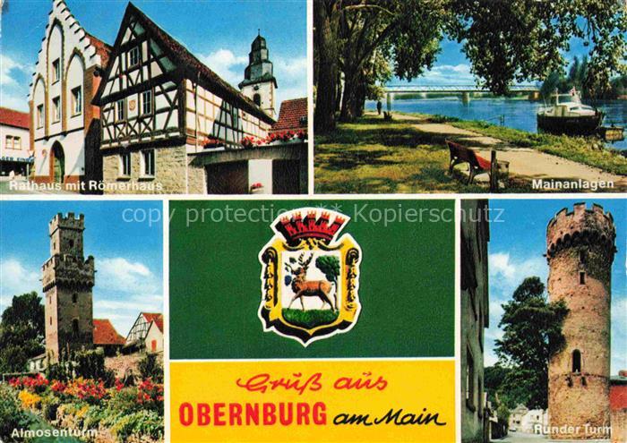 Obernburg Main Eisenbach Miltenberg Bayern Rathaus Roemerhaus Fachwerkhaus Mainl