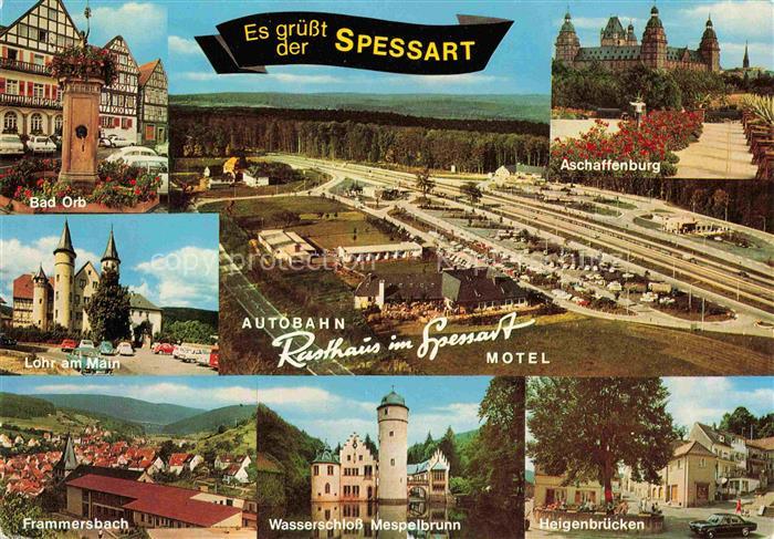 Rohrbrunn Autobahn Rasthaus im Spessart Motel Luftaufnahme Aschaffenburg Bad Orb