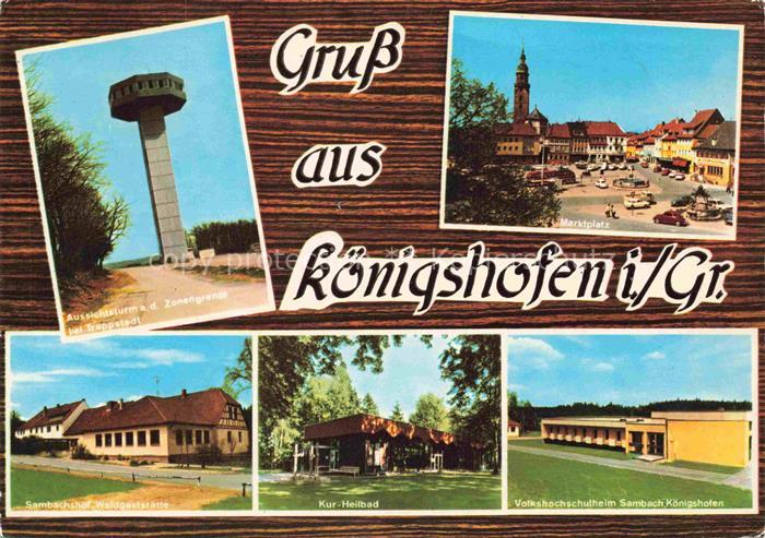 Bad Koenigshofen Bayern Marktplatz Waldgaststaette Kur-Heilbad Volkshochschulhei