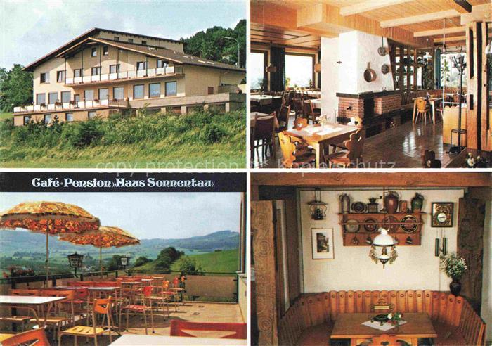 Fladungen Café Pension Haus Sonnentau Gastraum Terrasse