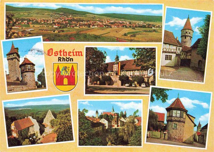 Ostheim  Rhoen Panorama Kirchenburg Wehrtuerme Rathaus Lichtenburg