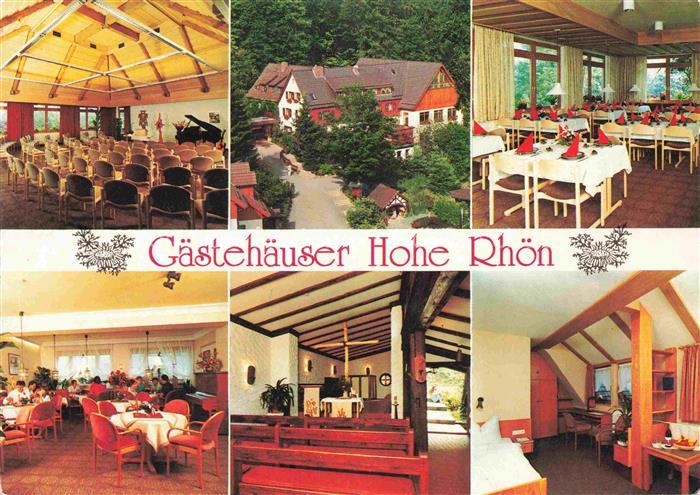 Bischofsheim Rhoen Gaestehaeuser Hohe Rhoen Gastraum Fremdenzimmer Konzertsaal