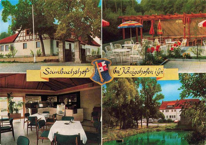 Bad Koenigshofen Bayern Sambachshof Waldgaststaette in den Hassbergen Gastraum T