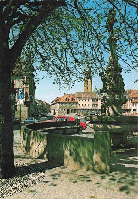 Bad Koenigshofen Bayern Marktplatz Brunnen Rathaus