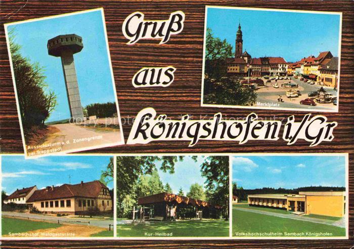 Bad Koenigshofen Bayern Aussichtsturm Zonengrenze Marktplatz Waldgaststaette Kur