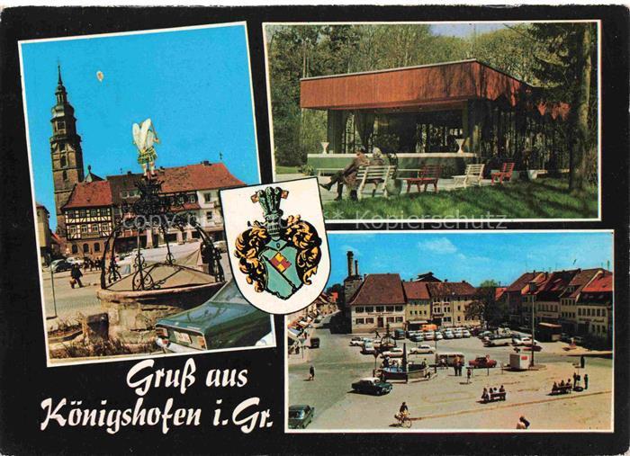 Bad Koenigshofen Bayern Marktplatz Kirche Kurpark