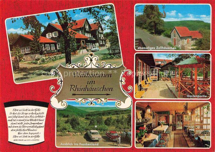 Bischofsheim Rhoen Rhoenhaeuschen Berggasthof Pension Garten ehemaliges Zollhaeu